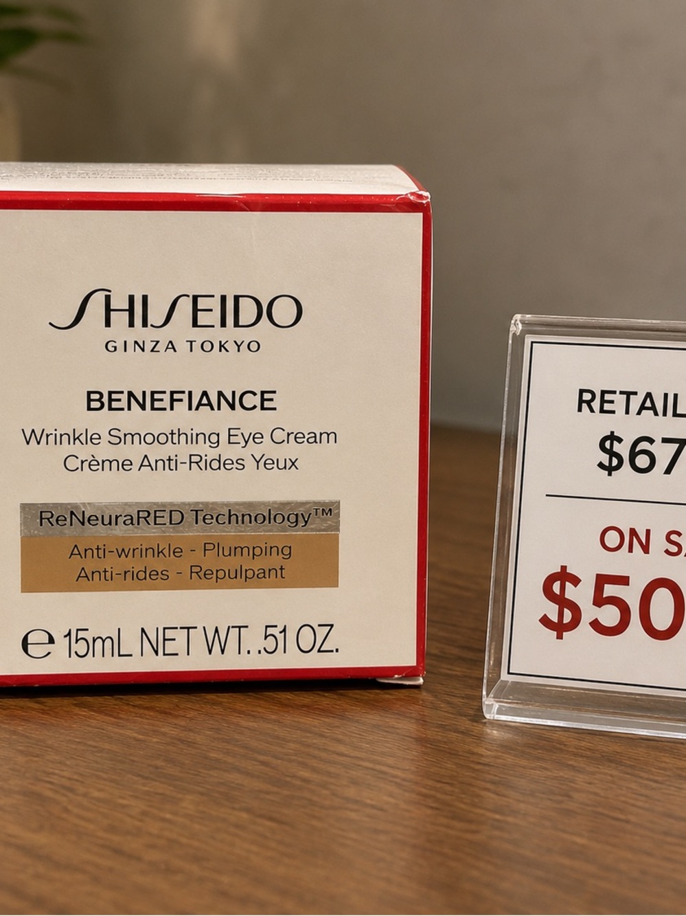 Shiseido Benefiance Eye Cream White and Red Box